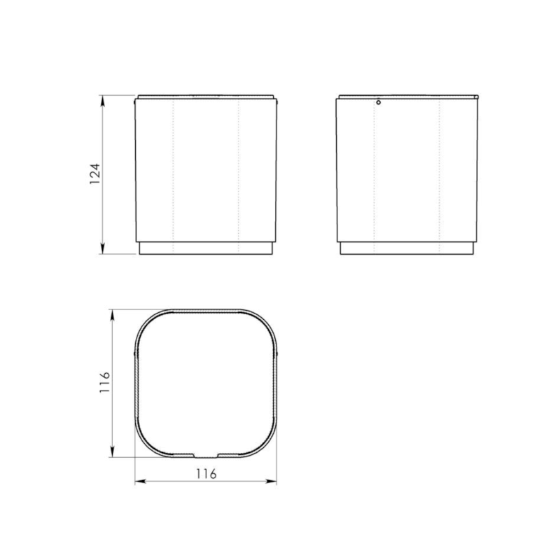 SEVENTY stolní odpadkový koš výklopný, plast ABS, béžová 630866