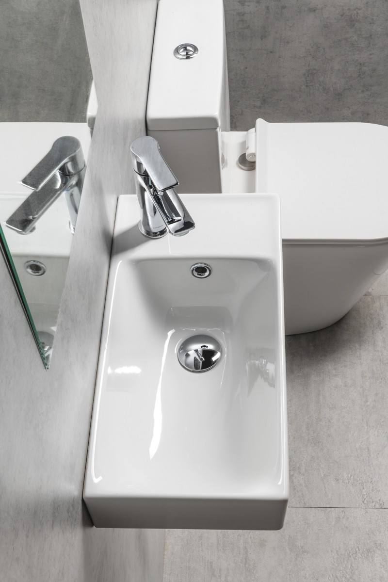 NUALI keramické umývátko 50x25cm, baterie vpravo, bílá TU0122