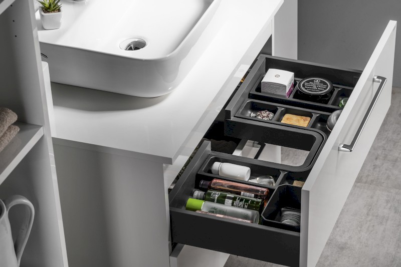 CIRASA umyvadlová skříňka 79,8x52x46cm, dub stříbrný CR801-1111