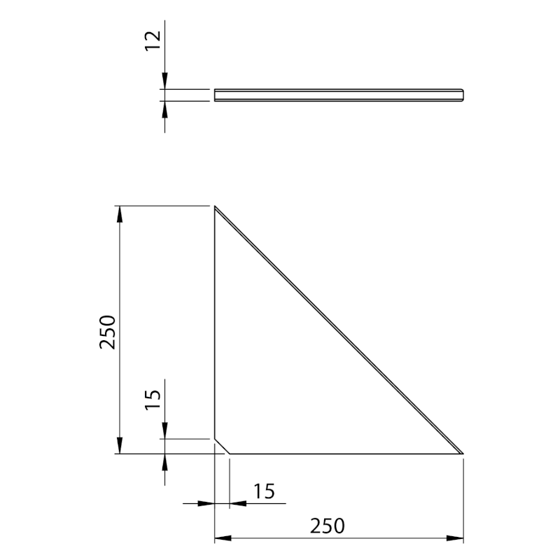 ABELINE rohová police rockstone 250x250mm, bílá mat AE250-0101
