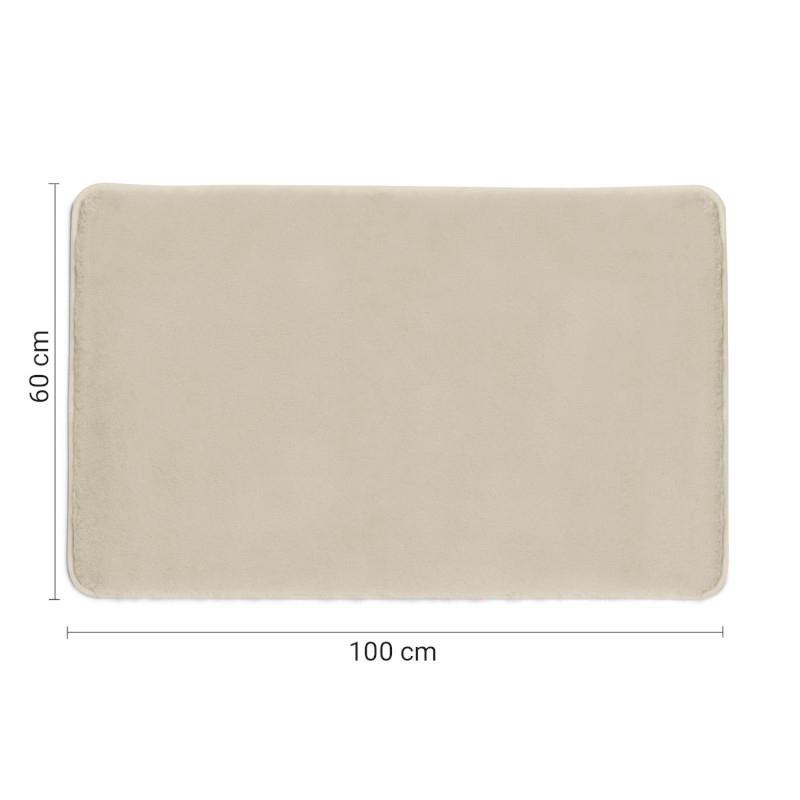 FUZZY koupelnová předložka, 100x60cm, 100% polyester, protiskluz, tortora 96FY100666