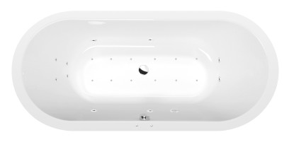 VIVA O hydromasážní vana, 175x80x47cm, Active Hydro-Air, chrom 79119.2010