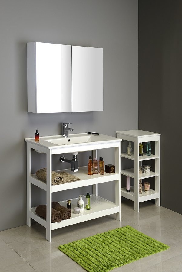 ETIDE policový regál 36x86x36 cm, bílá mat ET086