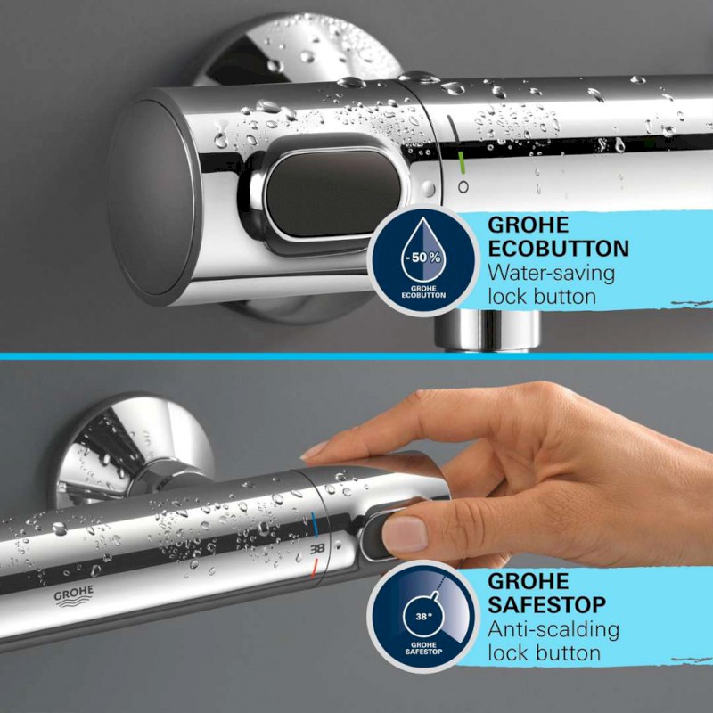 Precision Flow Sprchový set s termostatem, chrom GROHE 34800001