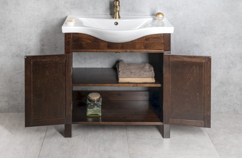 AMBRA umyvadlová skříňka 75,5x82x34,5cm, mořený smrk AB8040