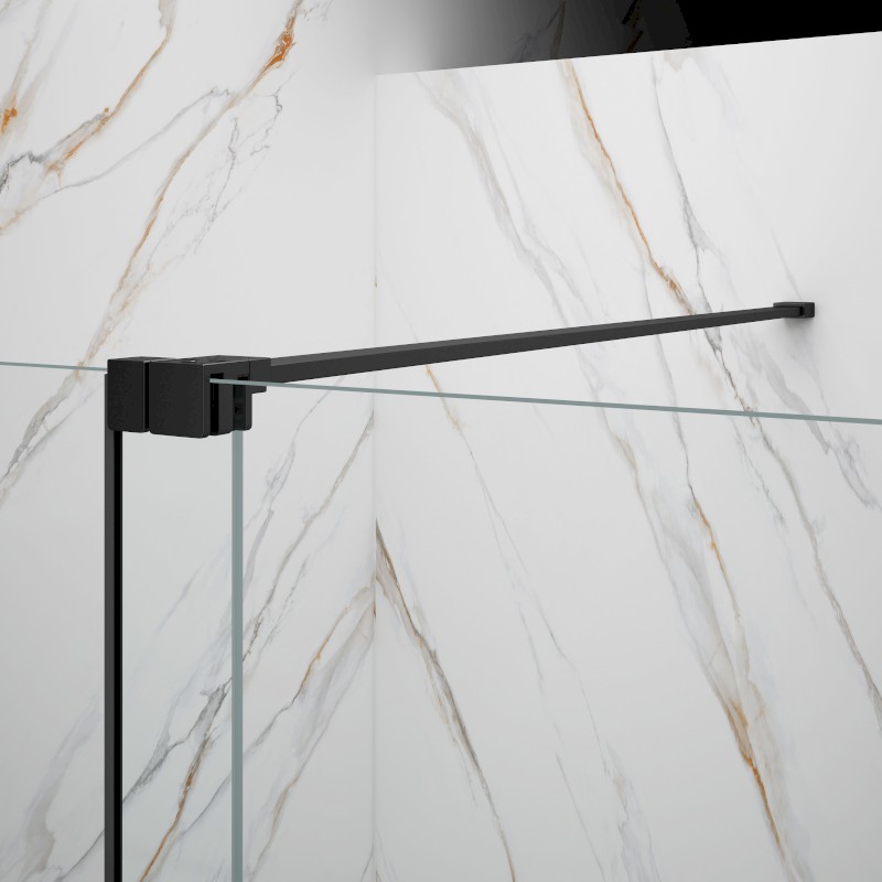 SPIRIT BLACK sprchové dveře 1600mm, čiré sklo GI1016B