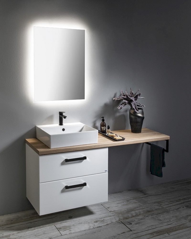 VEGA umyvadlová skříňka 82x67,6x43,6cm, 2xzásuvka, bílá VG083