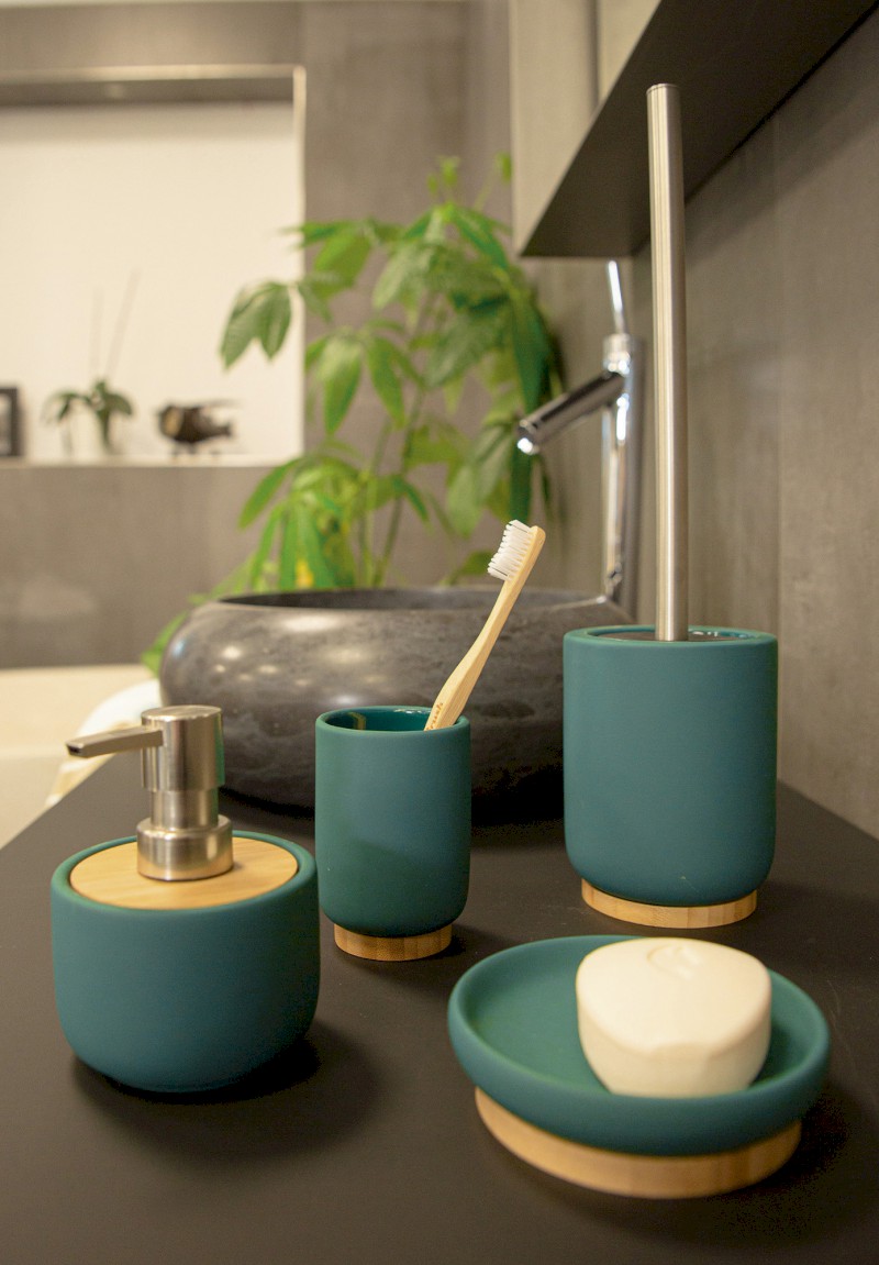 FANCY sklenka na postavení, tmavě zelená 2126105