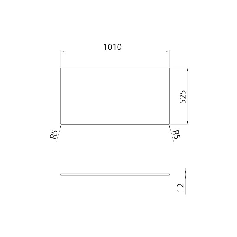 LOREA deska Rockstone 101x1,2x52,5cm, bílá mat LE100-0101