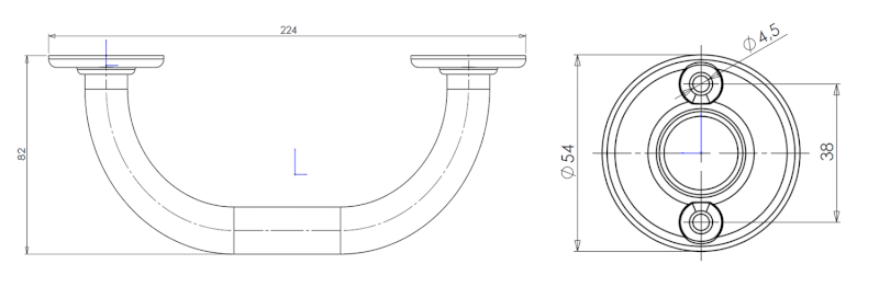 WHITE LINE madlo k vaně 20cm výška pouze 8cm, bílá 8005