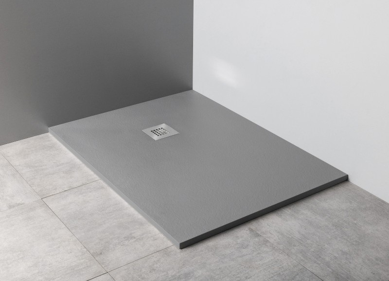 MITIA sprchová vanička z litého mramoru, obdélník 120x90cm, šedá PMS12090