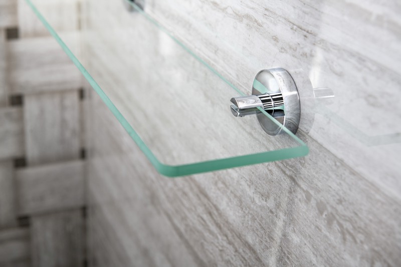 X-ROUND držáky skleněné poličky 8mm, chrom XR009