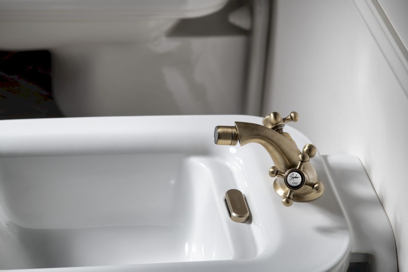 ANTEA stojánková bidetová baterie s výpustí, bronz 3186