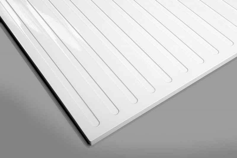 MIRAI sprchová vanička z litého mramoru, čtverec 90x90x1,8cm, bílá 73165