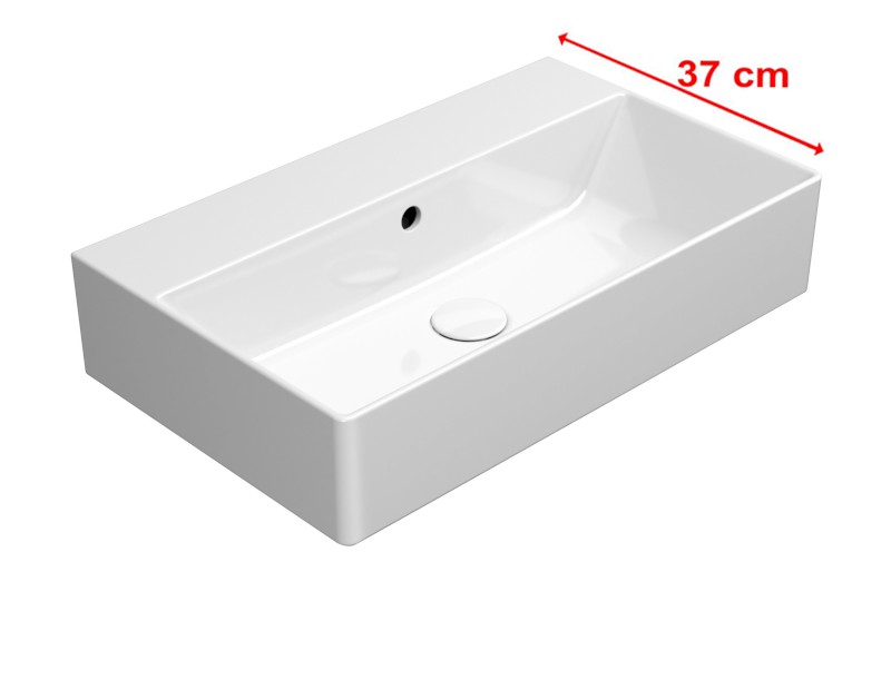 KUBE X keramické umyvadlo 60x37cm, bez otvoru, bílá ExtraGlaze 9454011