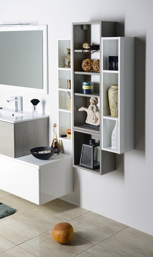 ESPACE otevřená policová skříňka 35x94x22cm, bílá ESC170-3030