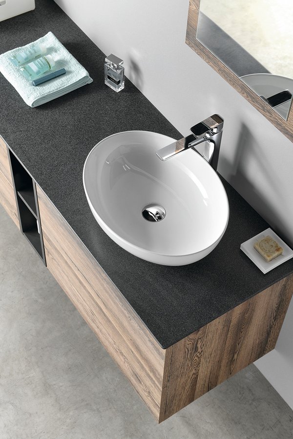 TREOS umyvadlová skříňka 110x53x50,5cm, černá mat TS110-3535