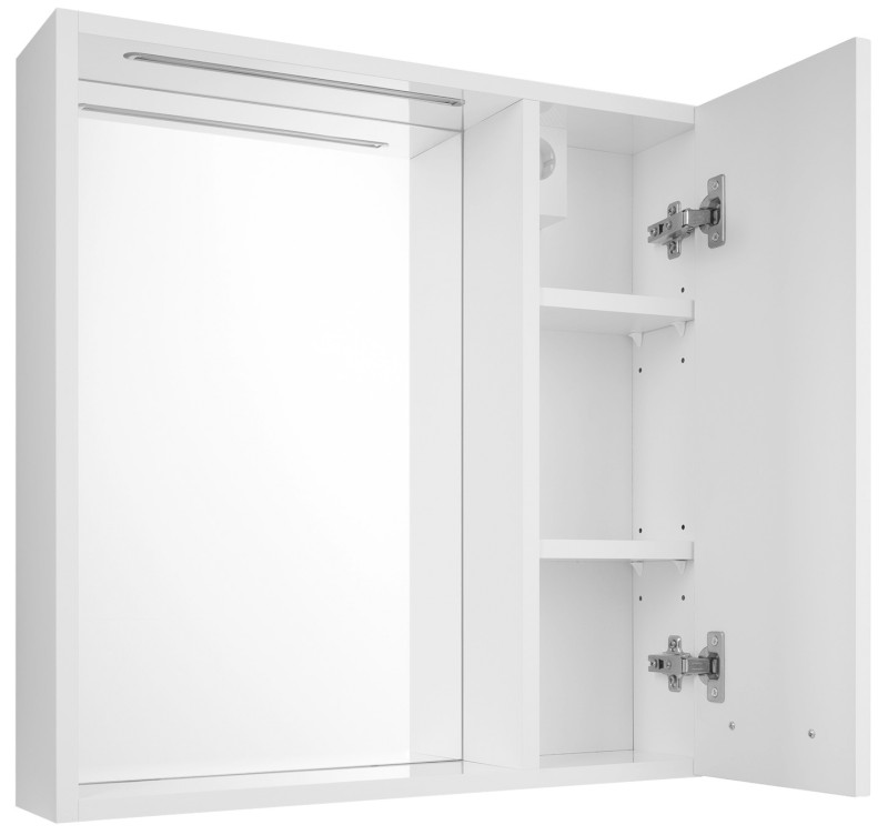 ZOJA/KERAMIA FRESH STRIP galerka s LED osvětlením, 60x60x14cm, pravá, bílá 45022S