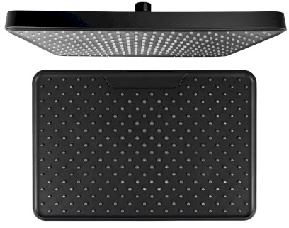 Hlavová sprcha, 205x305mm, silikon trysky, ABS/černá mat SK152B