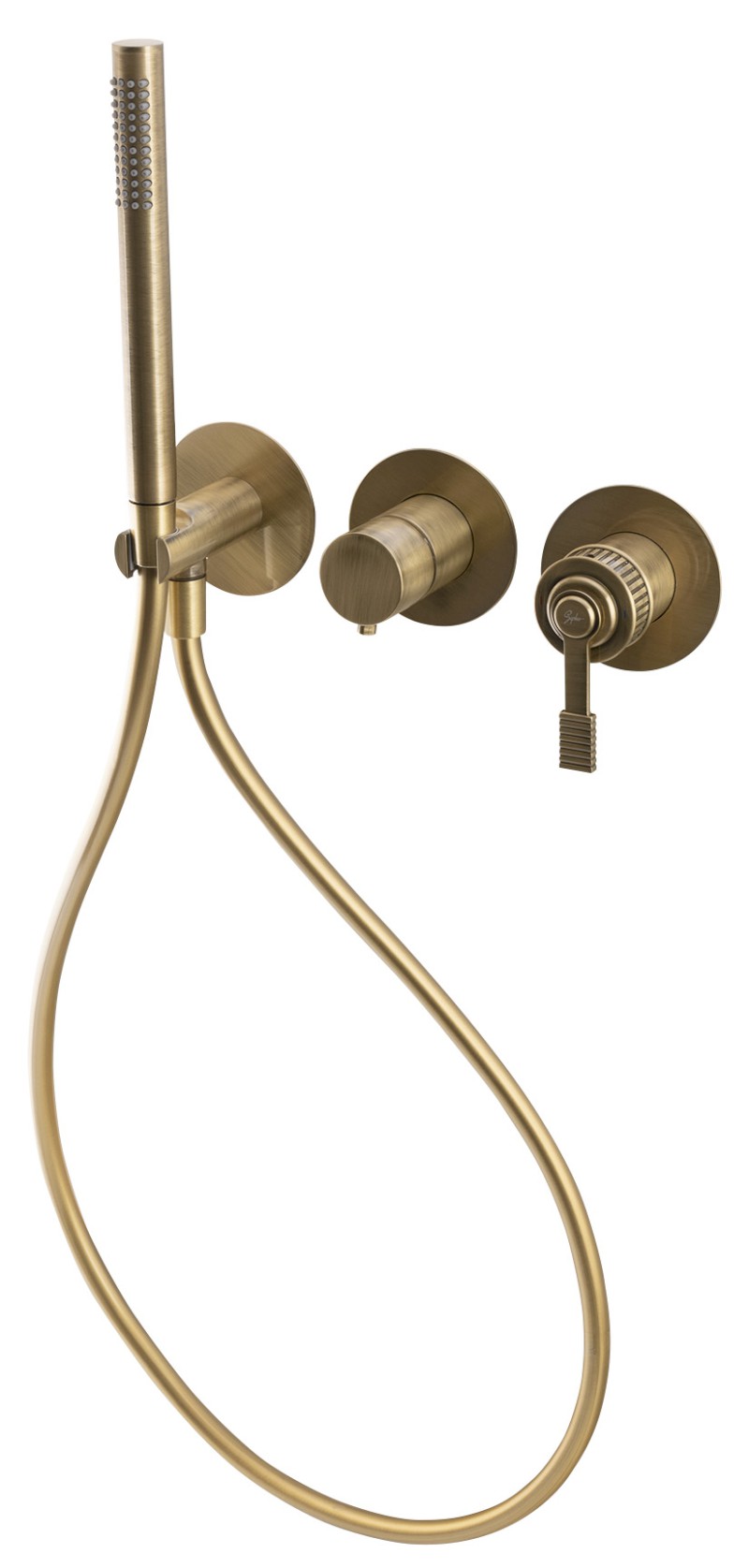 VERSI podomítková sprchová/vanová baterie s ruční sprchou, 2 výstupy, bronz RV052/18