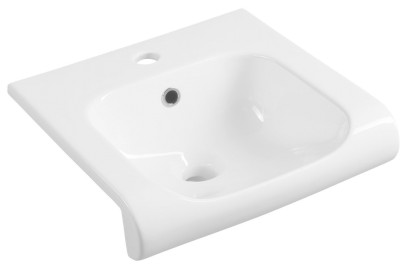INKA keramické umyvadlo polozápustné, 40x40cm, bílá 341201