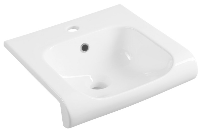 INKA keramické umyvadlo polozápustné, 40x40cm, bílá 341201