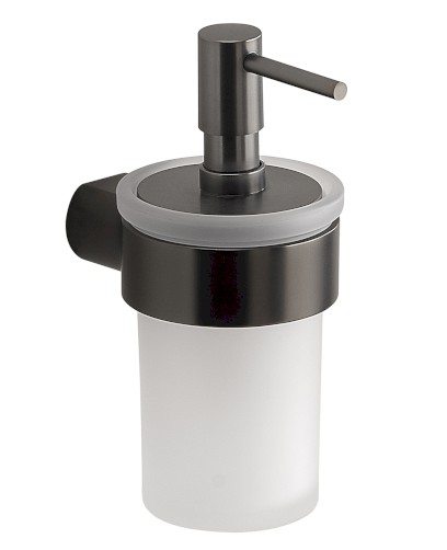 PIRENEI dávkovač mýdla 110 ml, mléčné sklo, gun metal PI8181