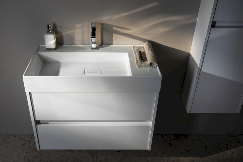 NIRONA umyvadlová skříňka 82x51,5x43 cm, dub Mocca NR085-1212