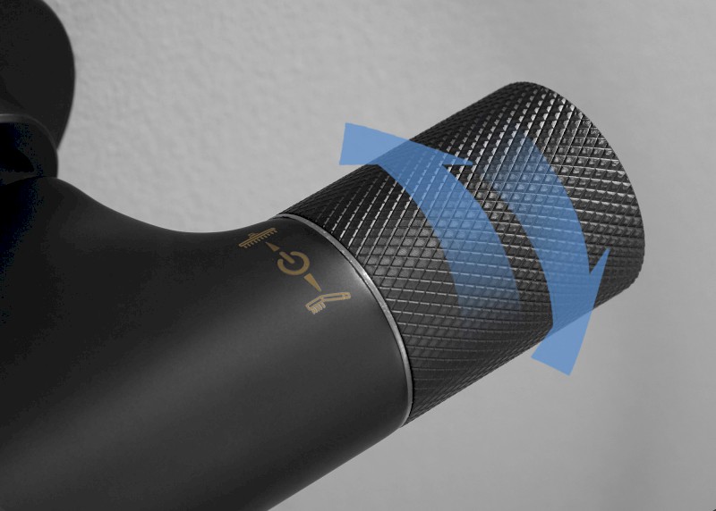 SOLARIS sprchový sloup s termostatickou baterií, černá mat WD139B