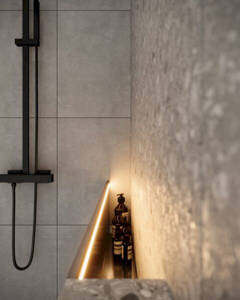 NIX nerezová sprchová kapsa, 100cm 72443