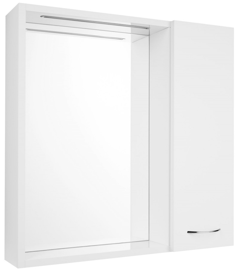 ZOJA/KERAMIA FRESH STRIP galerka s LED osvětlením, 60x60x14cm, pravá, bílá 45022S