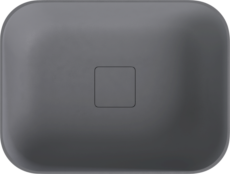 BANERA SQUARE umyvadlo na desku, litý mramor, 50x36cm, šedá mat 14596.31