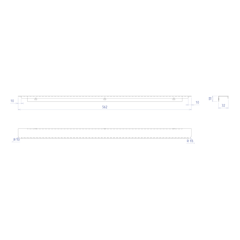 SITIA kovová úchytka 562mm, bílá mat SA600W