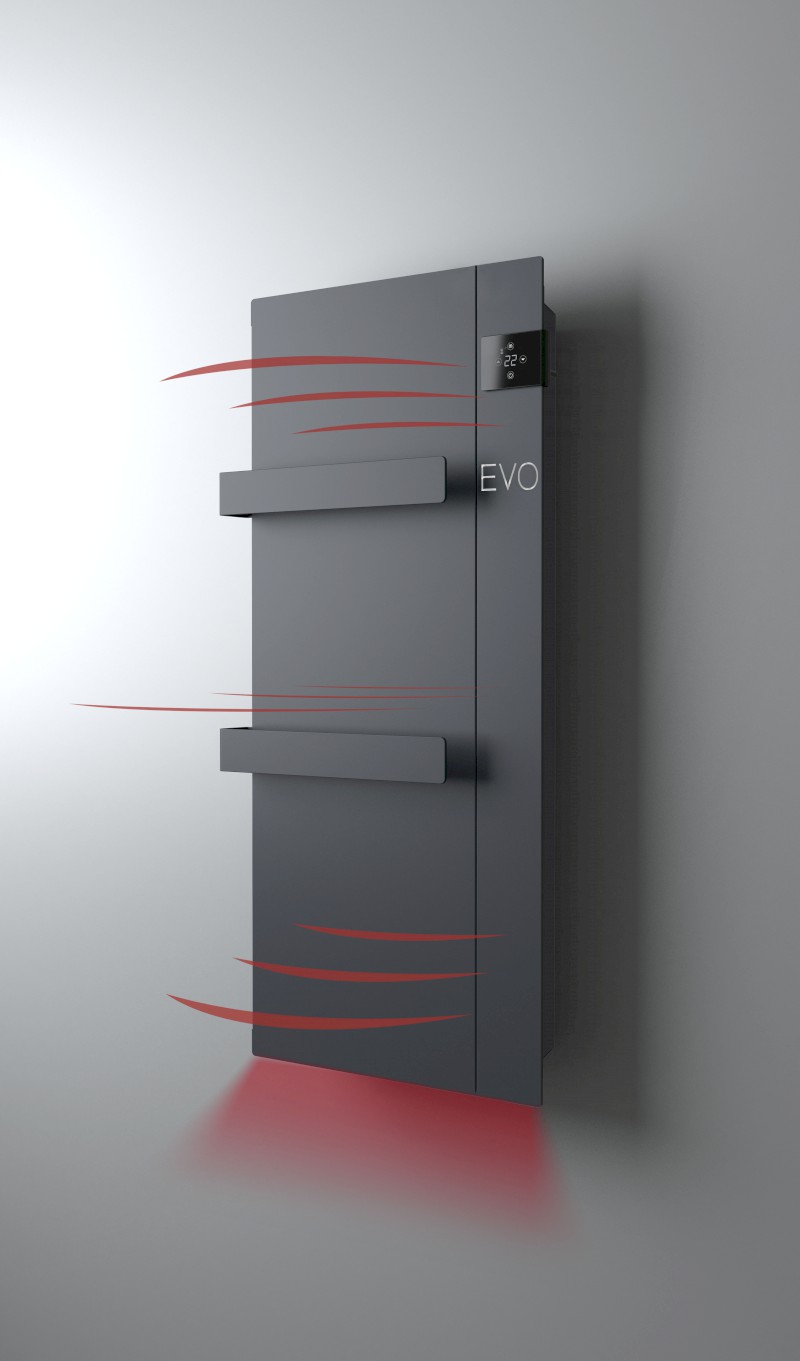 ONSEN EVO elektrické otopné těleso 400x900mm, 1000 W, antracit ONS10011