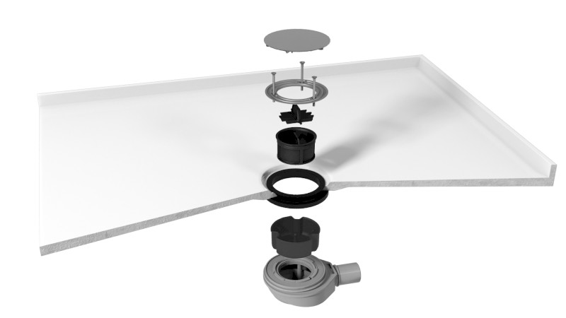 MIRAI vaničkový sifon, průměr 90mm, DN40, krytka gun metal 72730GM