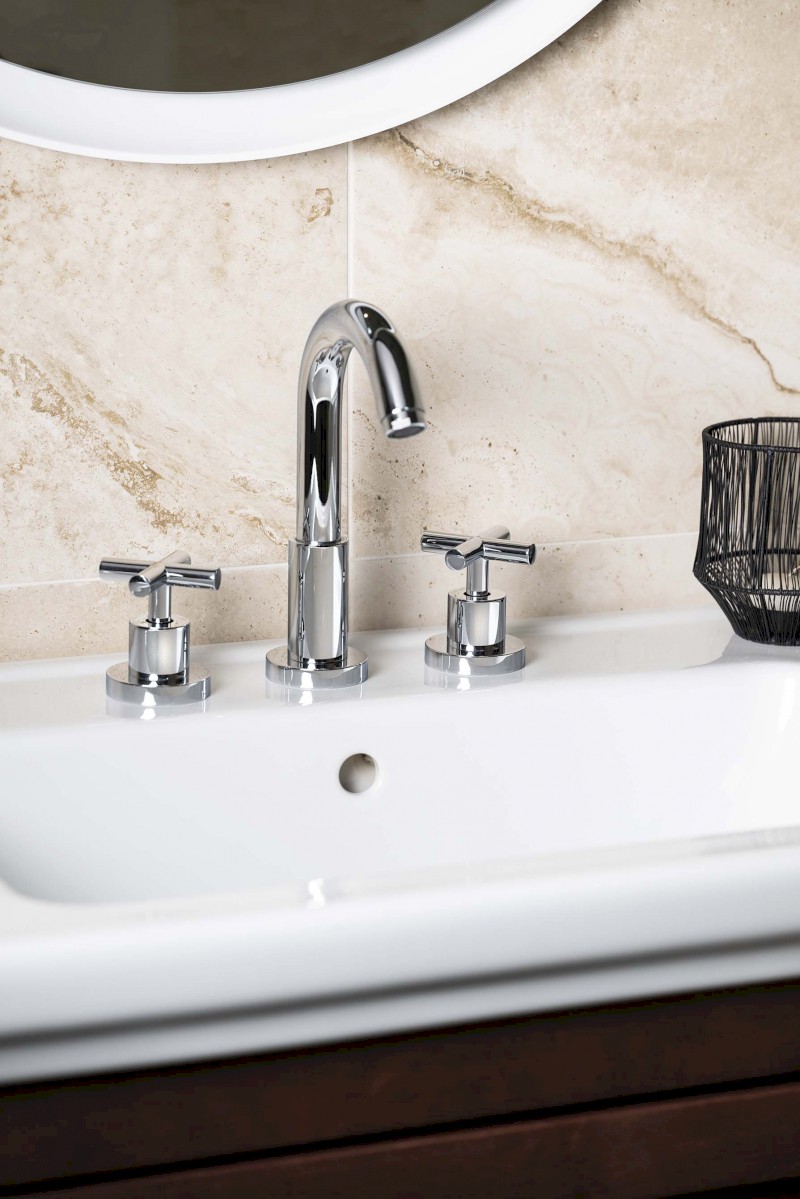 AXIA tříprvková stojánková umyvadlová baterie, chrom 502/S