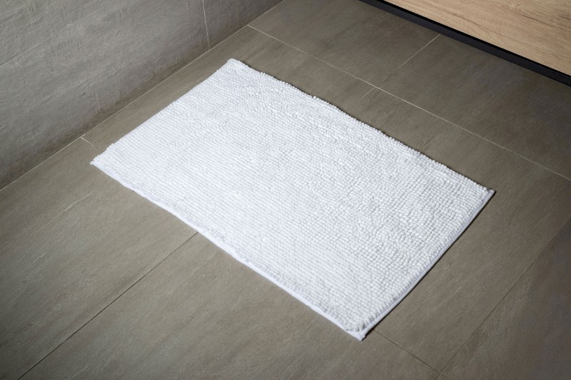 CHENILL koupelnová předložka 50x80cm, 100% polyester, bílá CH2011