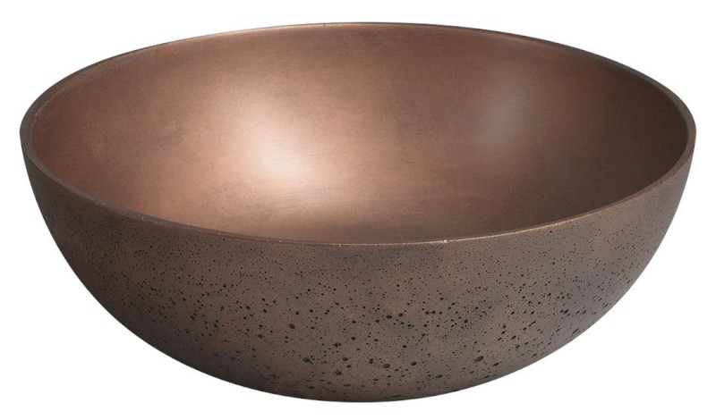 FORMIGO betonové umyvadlo na desku, Ø 39cm, měď mat FG320