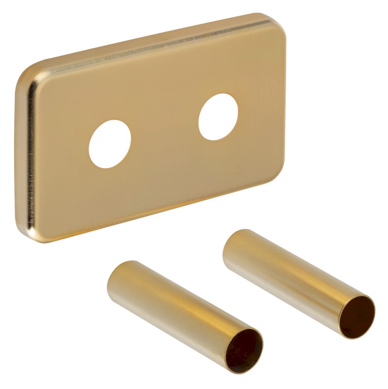 Krycí rozeta obdélníková k připojení TWIN, zlato mat CP7135GM