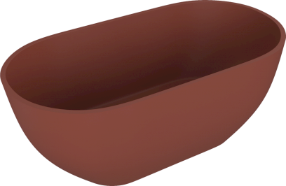 REDUTA volně stojící vana litý mramor 171x81x58cm, hnědá mat 71842.71