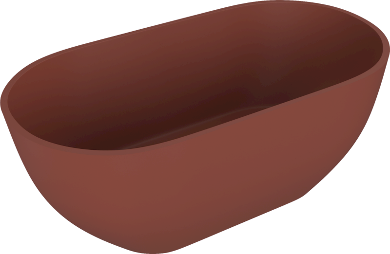 REDUTA volně stojící vana litý mramor 171x81x58cm, hnědá mat 71842.71