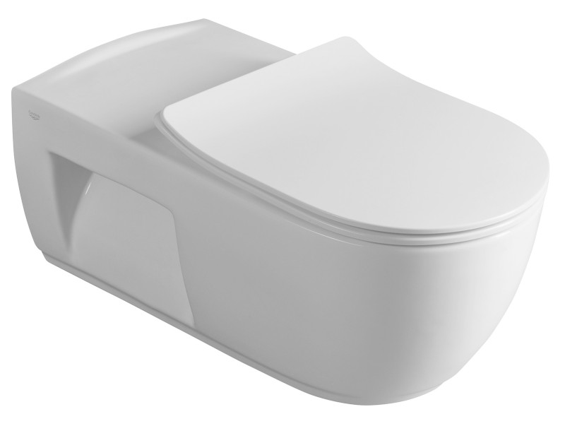 HANDICAP závěsná WC mísa prodloužená, Rimless, 37x70 cm, bílá TU1206