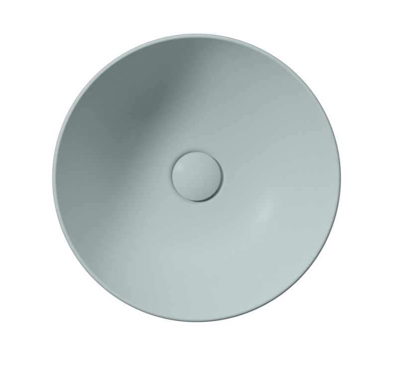 NUBES keramické umyvadlo na desku průměr 40cm, ghiaccio mat 903915