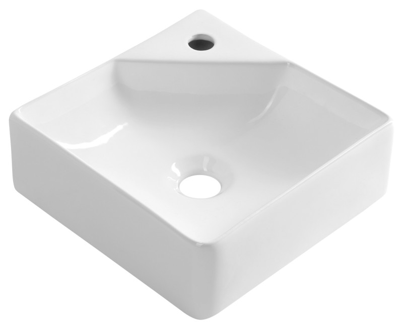 NEXA keramické umyvadlo rohové 30x30cm, bílá NP436