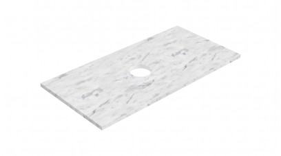 ALTACERAMICA keramická deska 100x2x49cm, 1 otvor pro sifon, mramor/bílá mat AC40235