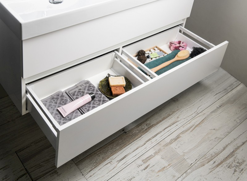 ODETTA umyvadlová skříňka 118x50x43,5cm, dub Alabama DT120-2222