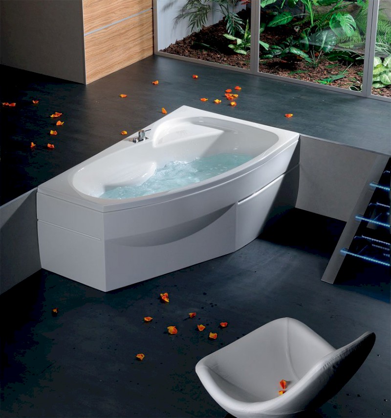 MAMBA R asymetrická vana 170x100x44cm, bílá 77111