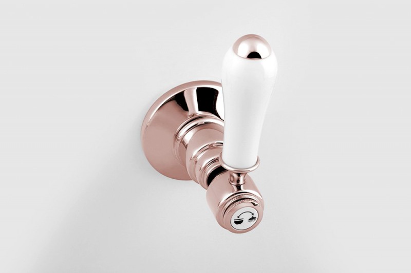 ANTEA podomítková sprchová baterie, 2 výstupy, růžové zlato SET305-107