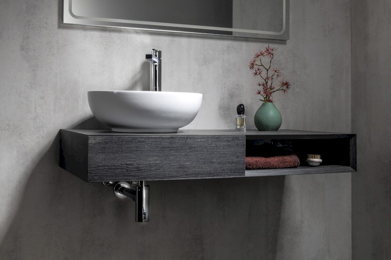 RONDANE keramické umyvadlo na desku Ø 41cm, bílá AR435