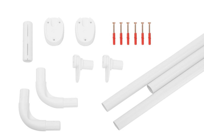 Rohová univerzální sprchová tyč, bílá 59501